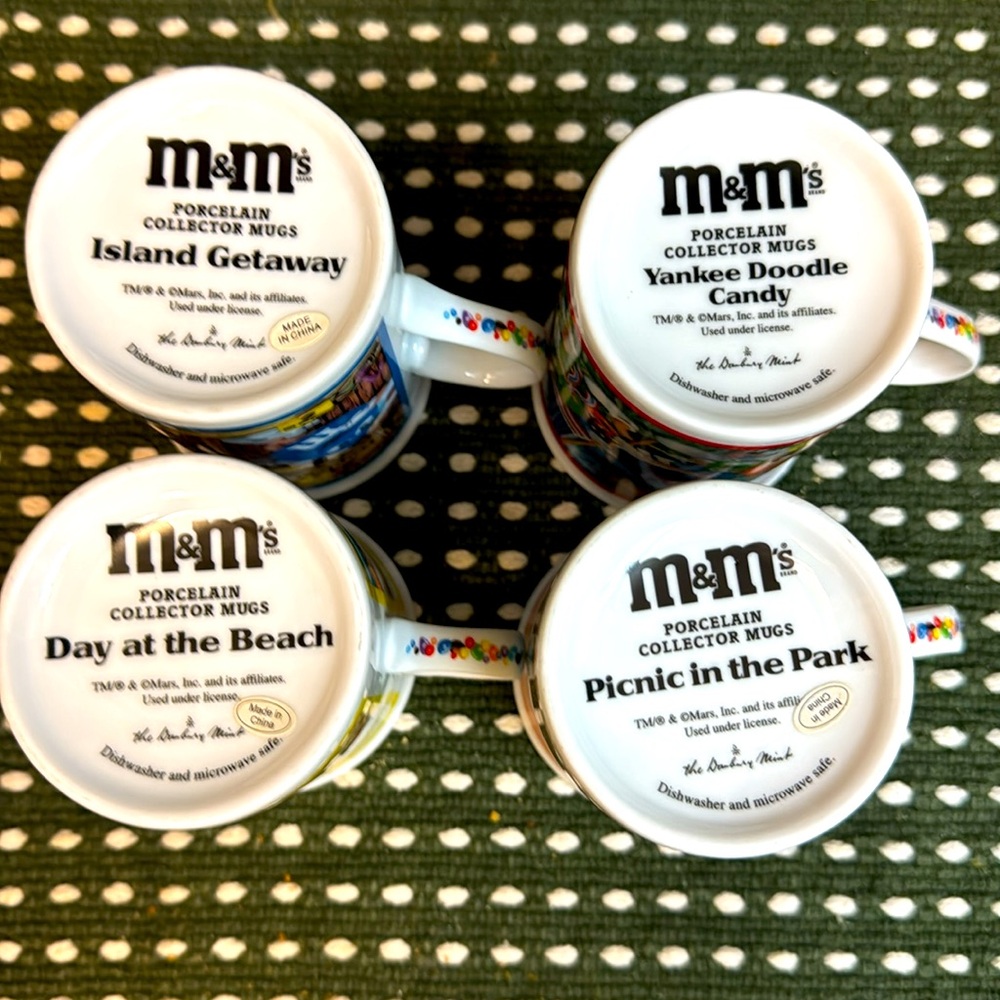 4 Danbury M&M's Collectors Mugs